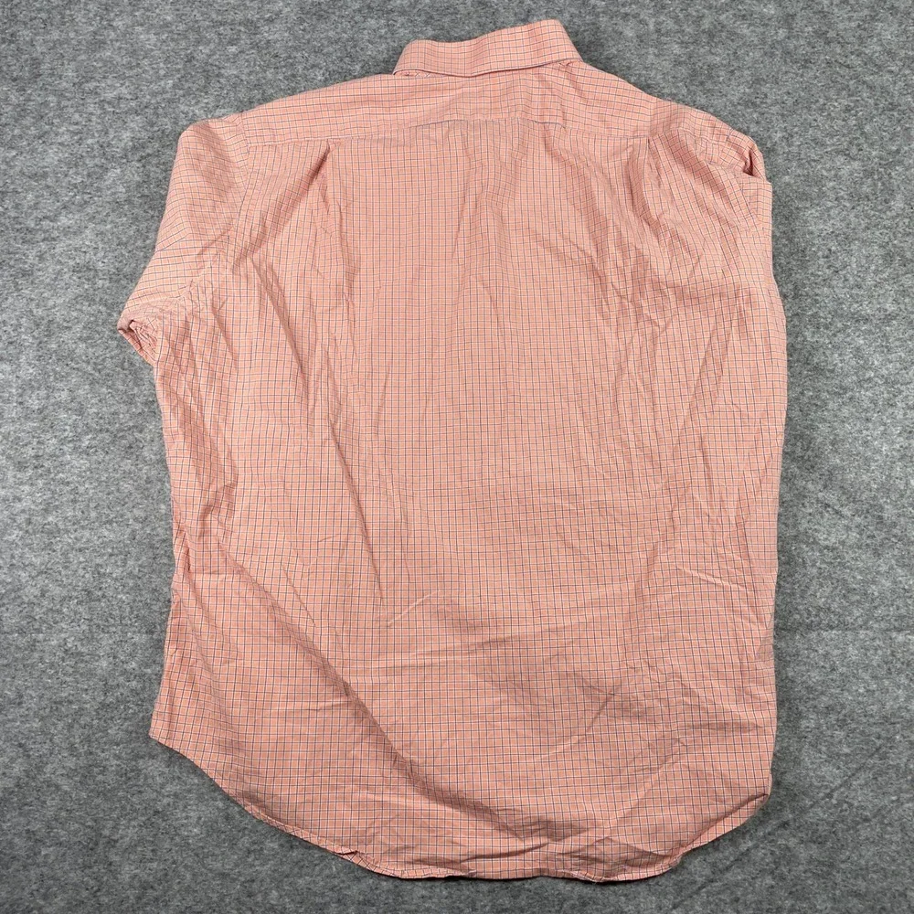 Polo Ralph Lauren Button Down Mens 18 34/35 Orange Regent Classic Fit Check 90s